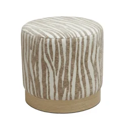 Best Drawer WILD Pouf rond en tissu imprimé animal ø40cm
