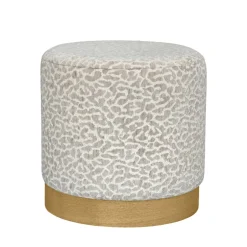 Discount Drawer WILD Pouf rond en tissu imprimé animal ø40cm