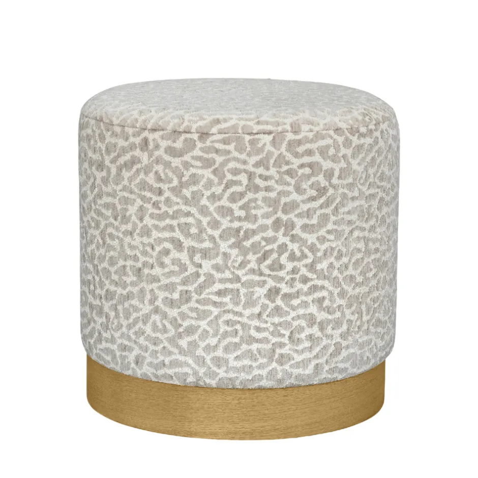 Discount Drawer WILD Pouf rond en tissu imprimé animal ø40cm