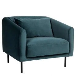 Clearance Drawer WINSEN Fauteuil en velours pieds droits en métal