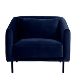 Clearance Drawer WINSEN Fauteuil en velours pieds droits en métal