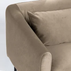 Clearance Drawer WINSEN Fauteuil en velours pieds droits en métal