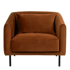 Clearance Drawer WINSEN Fauteuil en velours pieds droits en métal