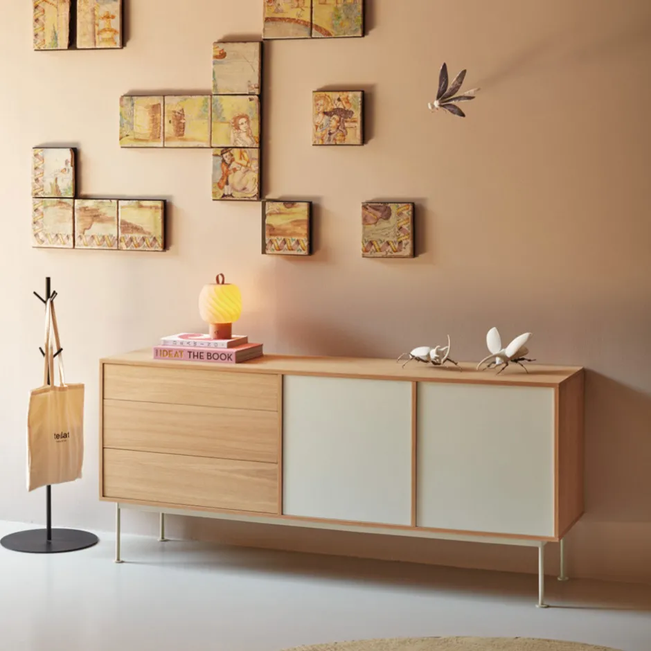 Sale Teulat YOKO Buffet 2 portes 3 tiroirs en bois L180cm