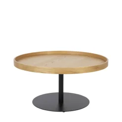 Hot No name YURI Table basse ronde en bois et métal ø70cm