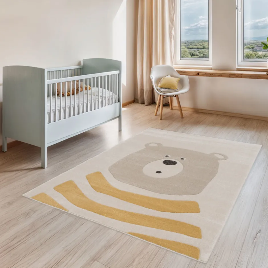 Discount Drawer ZAZU Tapis enfant à motif ours