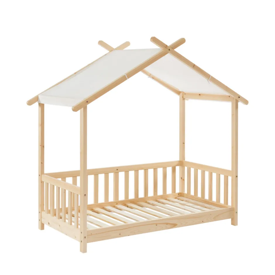 New No name ZENID Lit cabane enfant en bois 70x140cm
