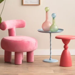 Clearance Leitmotiv ZIGZAG Table d'appoint ronde en métal ø40cm