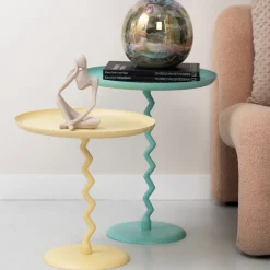 Discount Leitmotiv ZIGZAG Table d'appoint ronde en métal ø44cm
