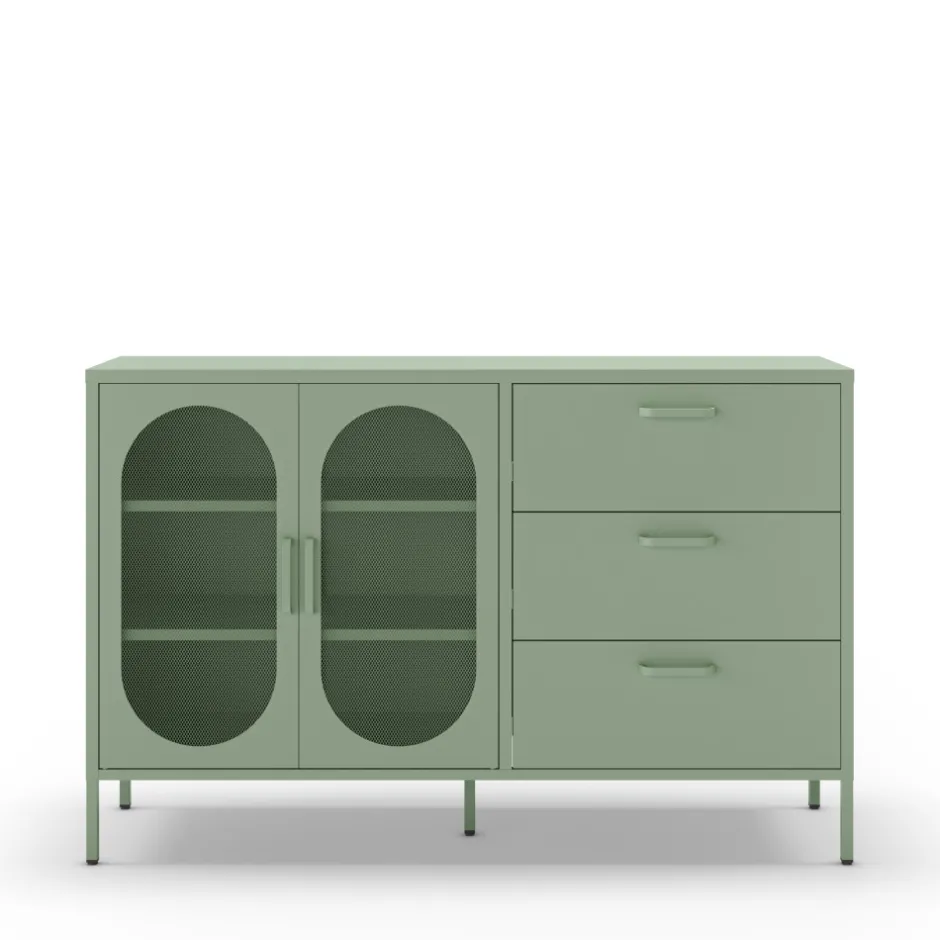 Sale No name ZIO Buffet 2 portes 3 tiroirs en métal L140cm