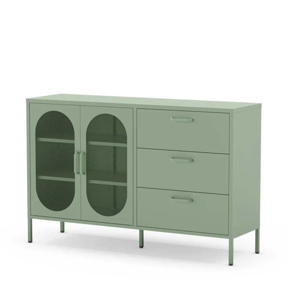Sale No name ZIO Buffet 2 portes 3 tiroirs en métal L140cm