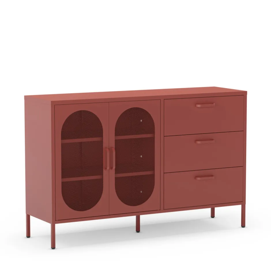 Sale No name ZIO Buffet 2 portes 3 tiroirs en métal L140cm