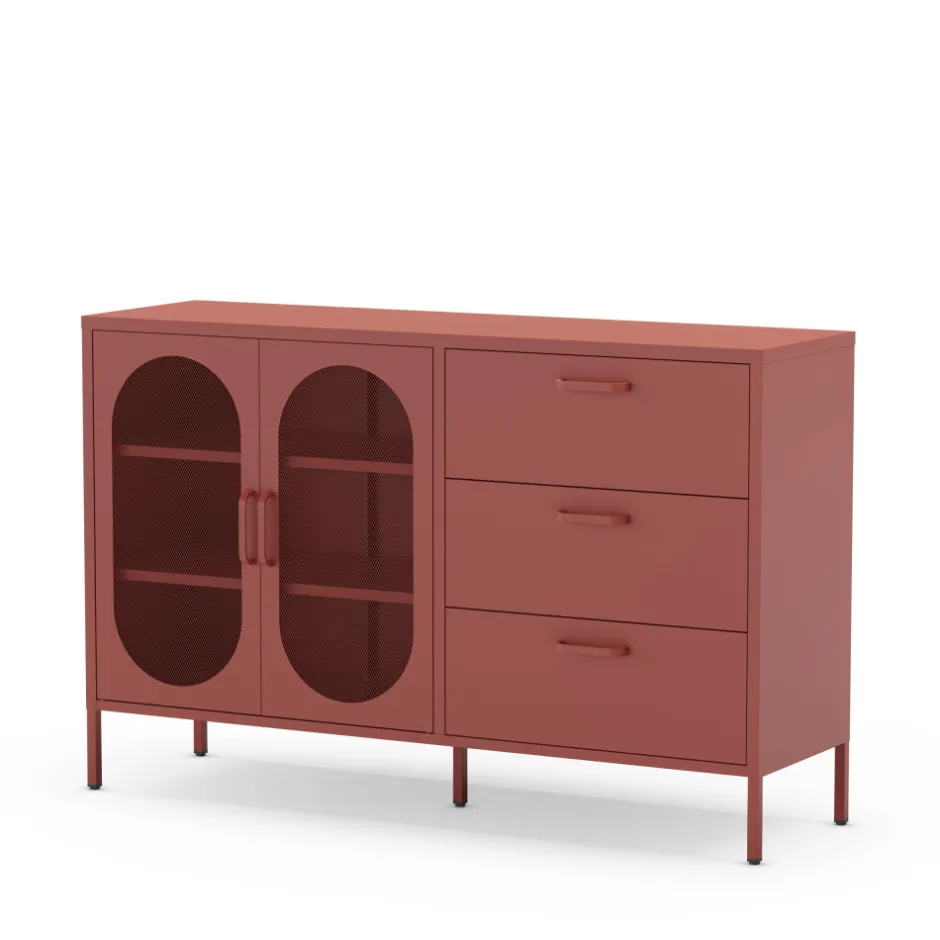 Sale No name ZIO Buffet 2 portes 3 tiroirs en métal L140cm