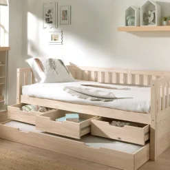 Drawer ZIP Lit enfant banquette 4 tiroirs en bois 90x200 cm