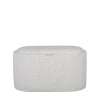 Hot Drawer ZOÉ Banc ovale imprimé animal avec plateau et rangement L77cm