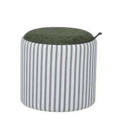 Hot Drawer ZOÉ Pouf rond en tissu avec plateau et rangement ø40cm