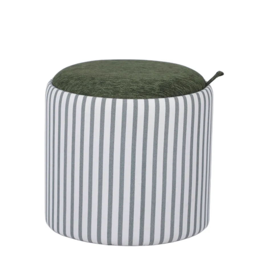 Hot Drawer ZOÉ Pouf rond en tissu avec plateau et rangement ø40cm