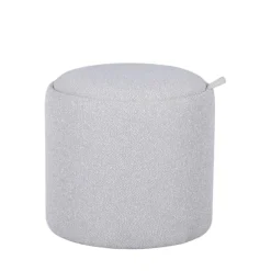 Drawer ZOÉ Pouf rond en tissu avec plateau et rangement ø40cm