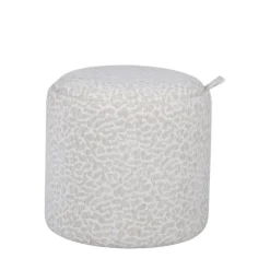 Clearance Drawer ZOÉ Pouf rond imprimé animal avec plateau et rangement ø40cm