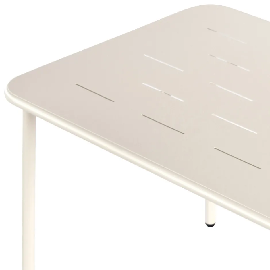 Online Drawer ZYRA Table à manger de jardin 4 personnes en métal