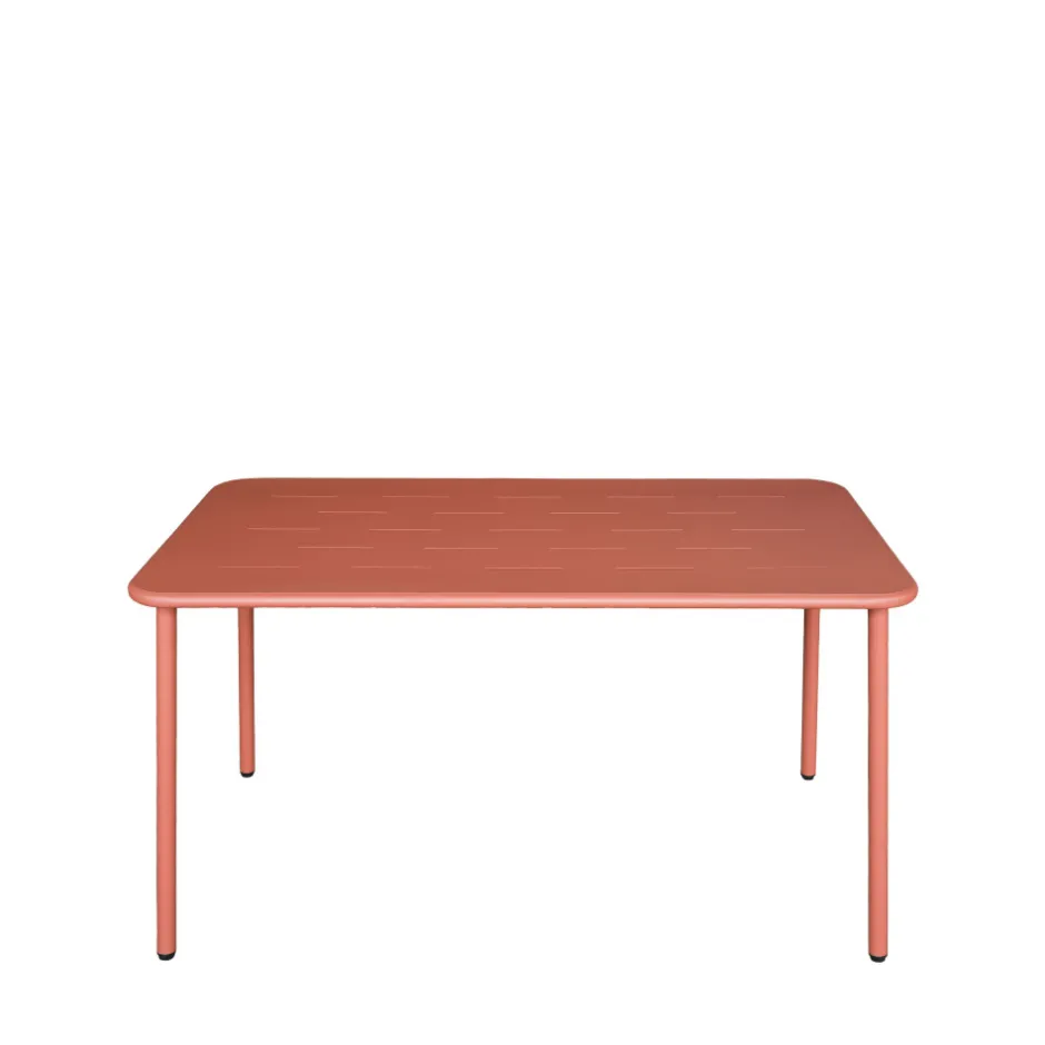Online Drawer ZYRA Table à manger de jardin 4 personnes en métal